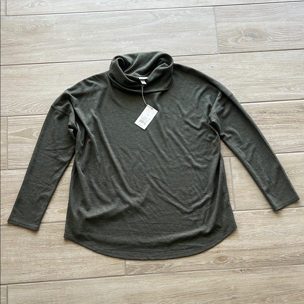 Olive Green Turtleneck Sweater